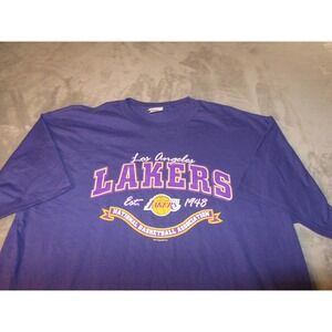 CSA Los Angeles Lakers NBA Graphic T-Shirt Purple Mens XL Est 1948 Basketball